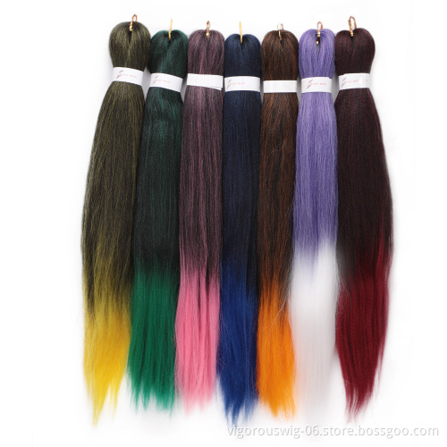 Vigorous Pre Stretched Easy Braid Hair Ombre Jumbo Braiding Hair Blonde Synthetic Crochet Braids Hair Extensions Low Temperature